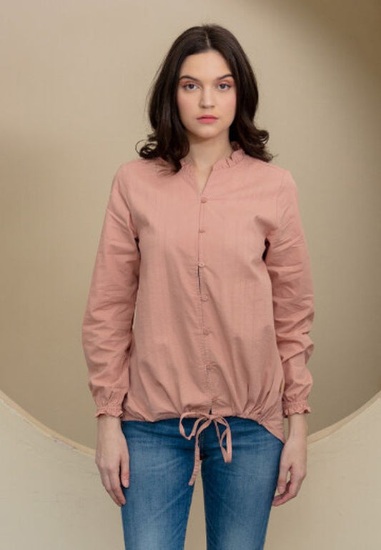 TRISET CASUAL DOBBY ELLE BLOUSE - TR3088500